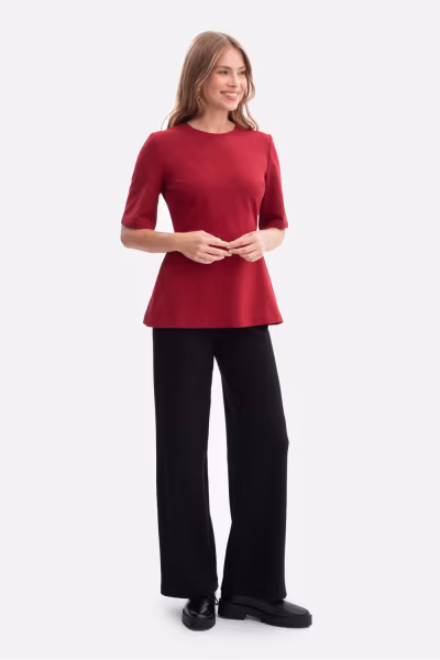 Bluzka Model B305 Bordo - BeWear — zdjęcie 2