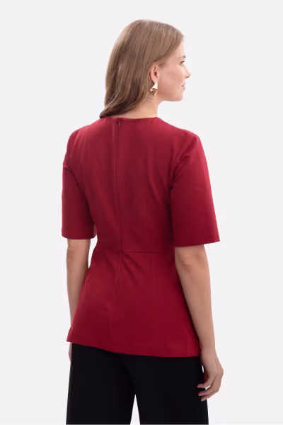 Bluzka Model B305 Bordo - BeWear — zdjęcie 3
