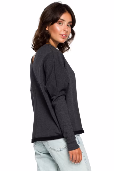 Bluza Damska Model B094 Grafit - BeWear — zdjęcie 3