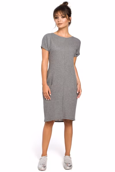 Sukienka Model B050 Grey - BeWear — zdjęcie 1