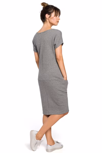 Sukienka Model B050 Grey - BeWear — zdjęcie 2