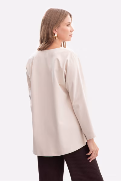 Bluzka Model B304 Piasek - BeWear — zdjęcie 3