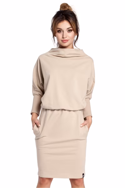 Sukienka Model B032 Beige - BeWear — zdjęcie 1