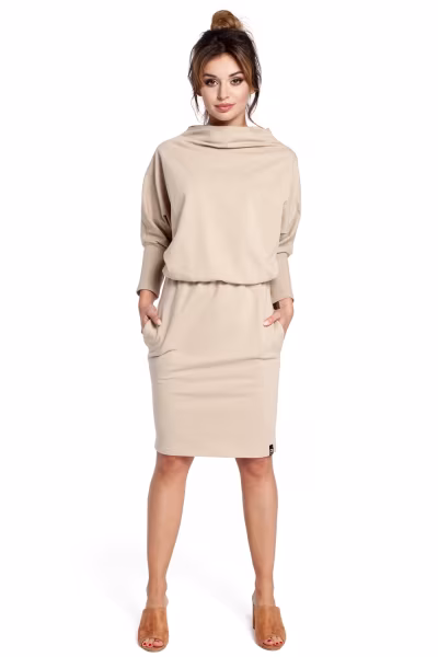 Sukienka Model B032 Beige - BeWear — zdjęcie 2