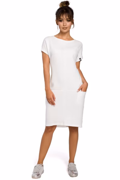 Sukienka Model B050 Ecru - BeWear — zdjęcie 1