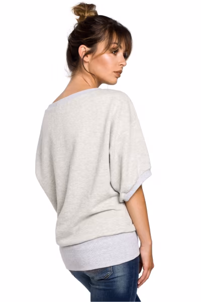 Bluza Damska Model B048 Popiel - BeWear — zdjęcie 3