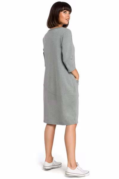 Sukienka Model B083 Grey - BeWear — zdjęcie 2