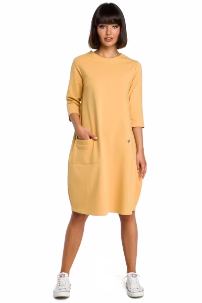 Sukienka Model B083 Yellow - BeWear — zdjęcie 1