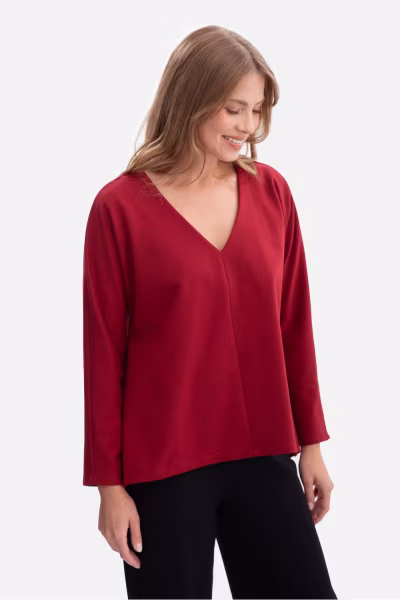 Bluzka Model B304 Bordo - BeWear — zdjęcie 1