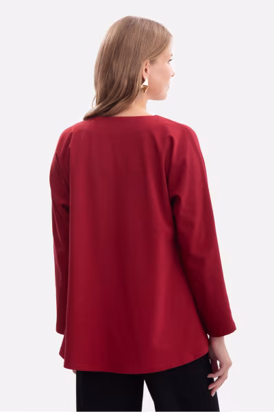Bluzka Model B304 Bordo - BeWear — zdjęcie 3