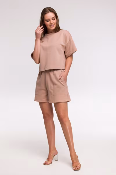 Bluza Damska Model B294 Mocca - BeWear — zdjęcie 2