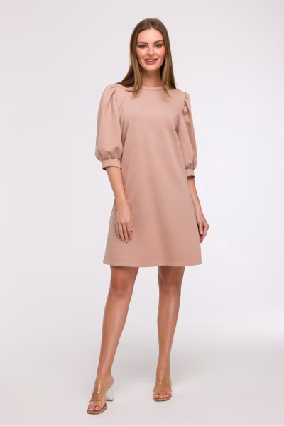 Sukienka Model B291 Mocca - BeWear — zdjęcie 2