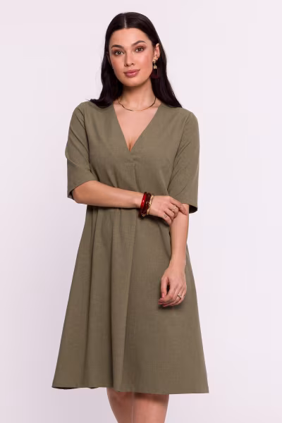 Sukienka Model B280 Oliwka - BeWear — zdjęcie 1