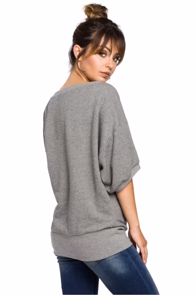 Bluza Damska Model B048 Grey - BeWear — zdjęcie 3