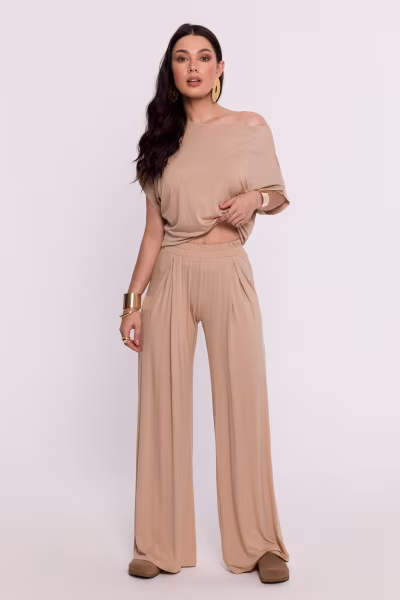 Spodnie Damskie Model B289 Cappuccino - BeWear — zdjęcie 1
