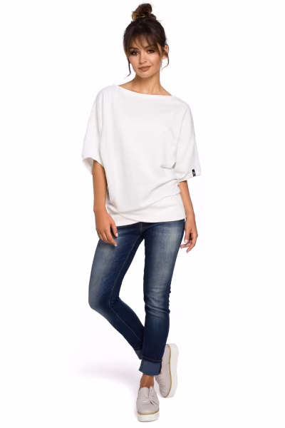 Bluza Damska Model B048 Ecru - BeWear — zdjęcie 2