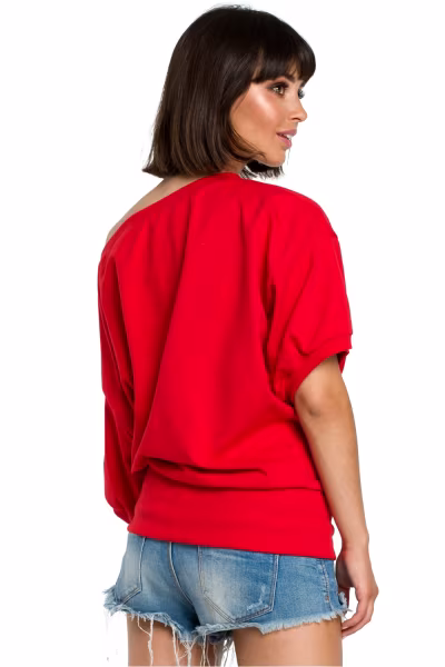 Bluza Damska Model B079 Red - BeWear — zdjęcie 3