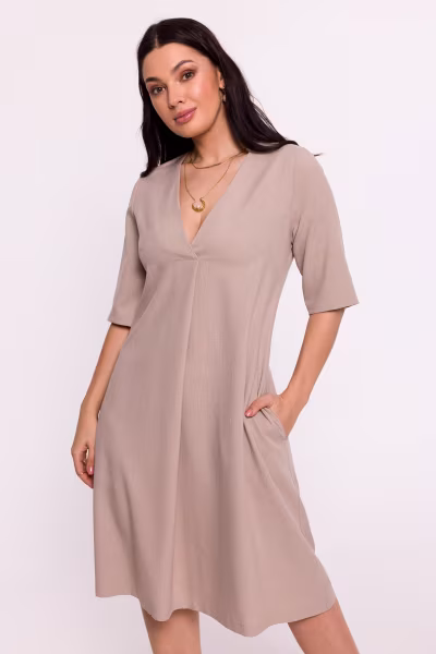 Sukienka Model B280 Beige - BeWear — zdjęcie 1