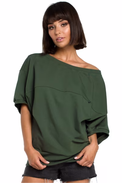 Bluza Damska Model B079 Green - BeWear — zdjęcie 1