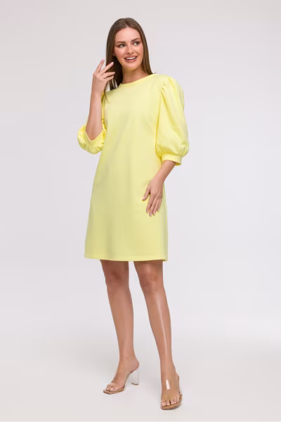 Sukienka Model B291 Cytryna - BeWear — zdjęcie 2