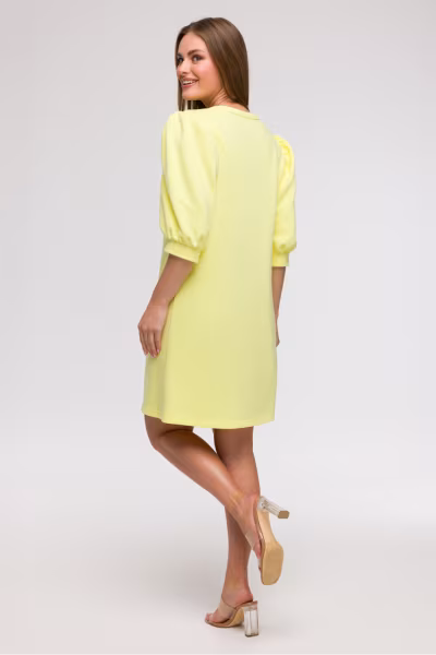 Sukienka Model B291 Cytryna - BeWear — zdjęcie 3