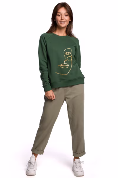 Bluza Damska Model B167 Trawa - BeWear — zdjęcie 2
