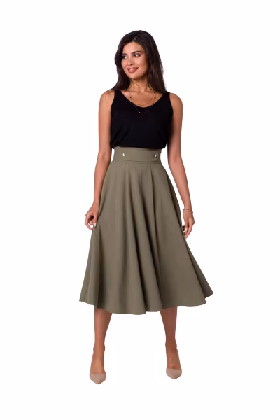 Spódnica Model B265 Oliwka - BeWear — zdjęcie 1