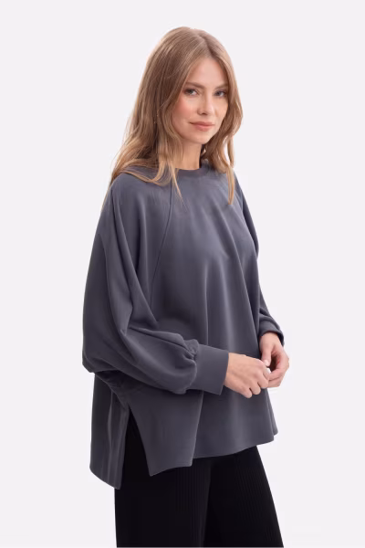 Bluza Damska Model B306 Stal - BeWear — zdjęcie 1