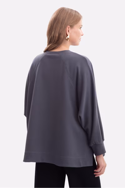 Bluza Damska Model B306 Stal - BeWear — zdjęcie 3