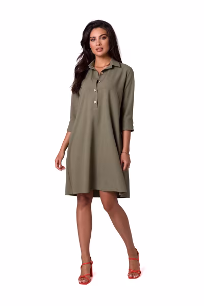Sukienka Model B257 Oliwka - BeWear — zdjęcie 1