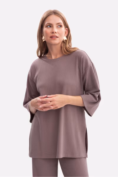 Bluzka Model B301 Cacao - BeWear — zdjęcie 1
