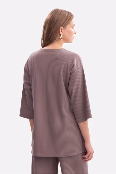Bluzka Model B301 Cacao - BeWear — zdjęcie 3