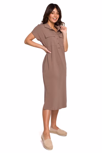 Sukienka Model B222 Cacao - BeWear — zdjęcie 1