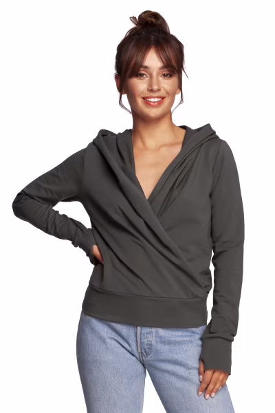 Bluza Damska Model B246 Militare Green - BeWear — zdjęcie 1