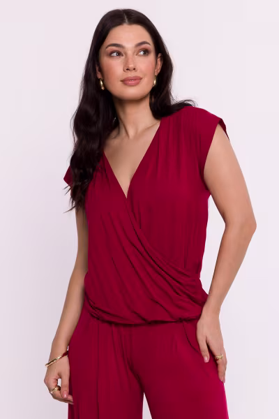 Bluzka Model B288 Bordo - BeWear — zdjęcie 1