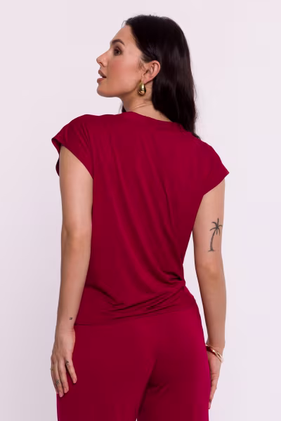 Bluzka Model B288 Bordo - BeWear — zdjęcie 3