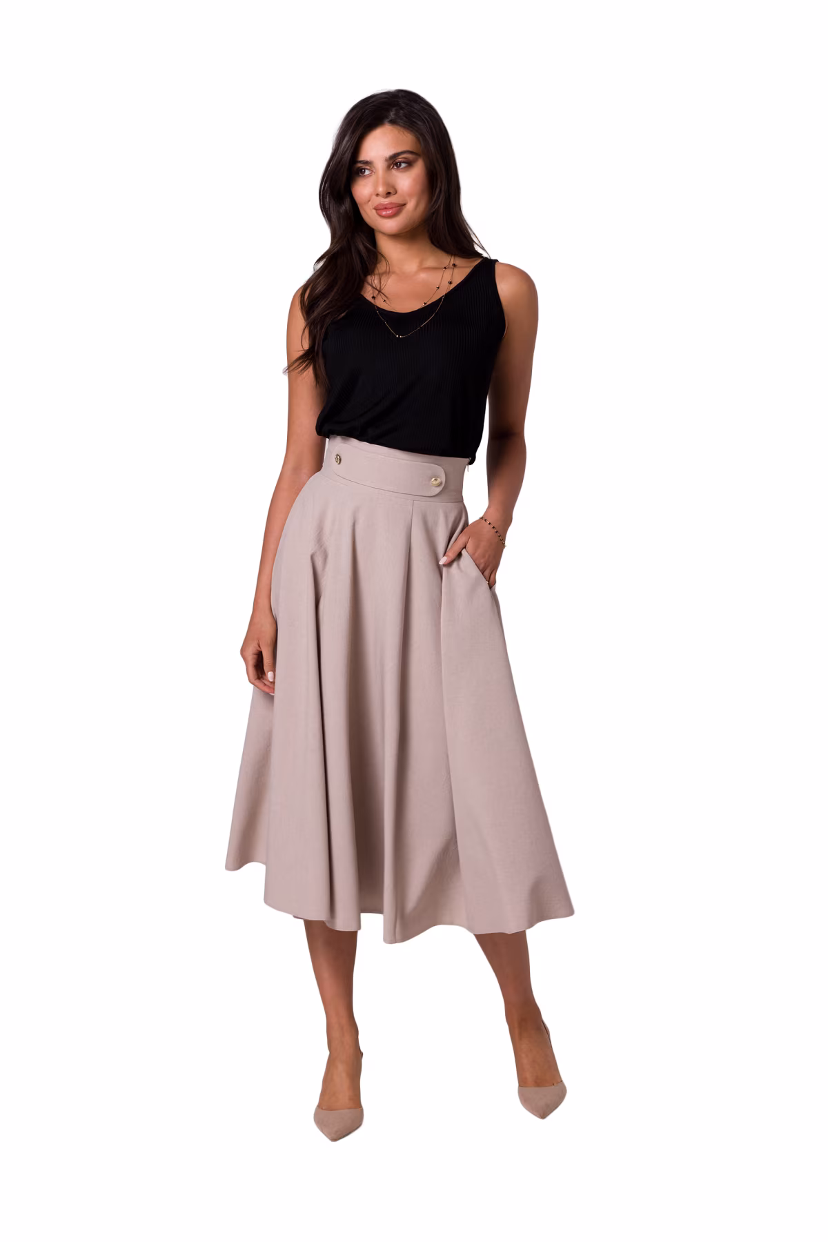 Spódnica Model B265 Beige - BeWear