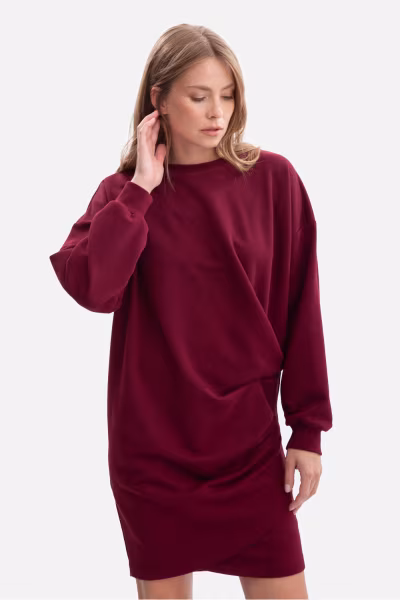 Sukienka Model B298 Burgund - BeWear — zdjęcie 1