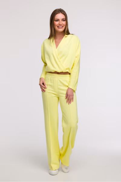 Spodnie Dresowe Model B296 Cytryna - BeWear — zdjęcie 1