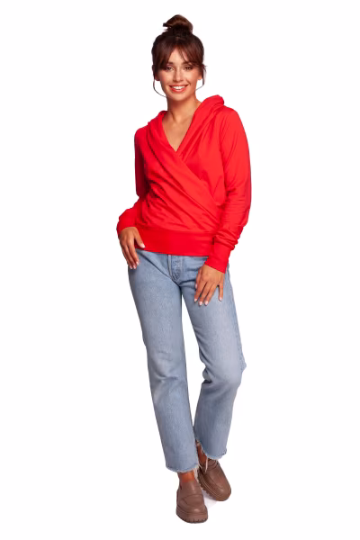Bluza Damska Model B246 Red - BeWear — zdjęcie 2