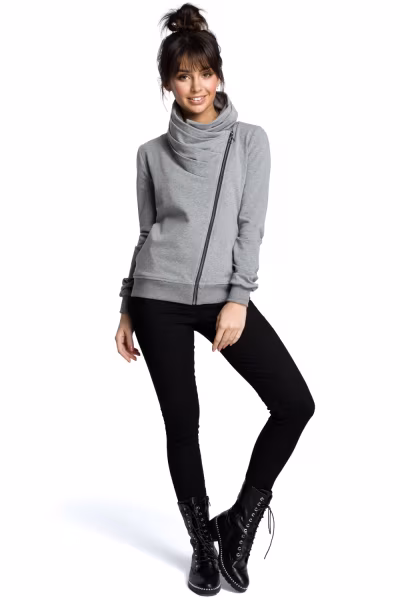 Bluza Damska Model B071 Grey - BeWear — zdjęcie 2