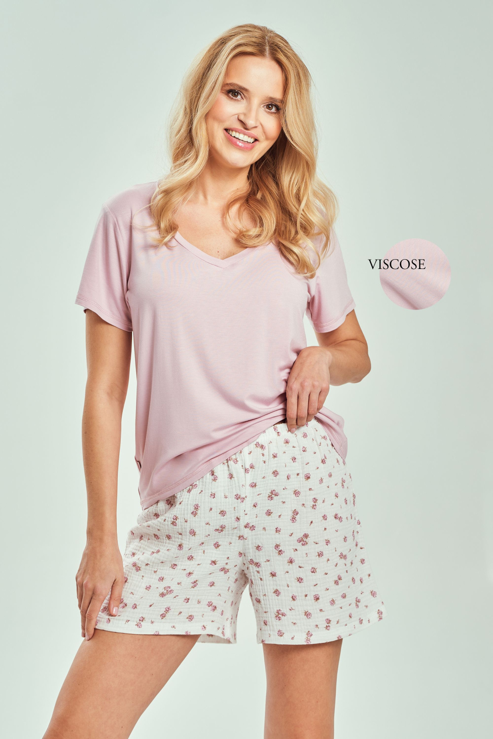 Piżama Damska Model Felicia 3514 Powder Pink - Taro