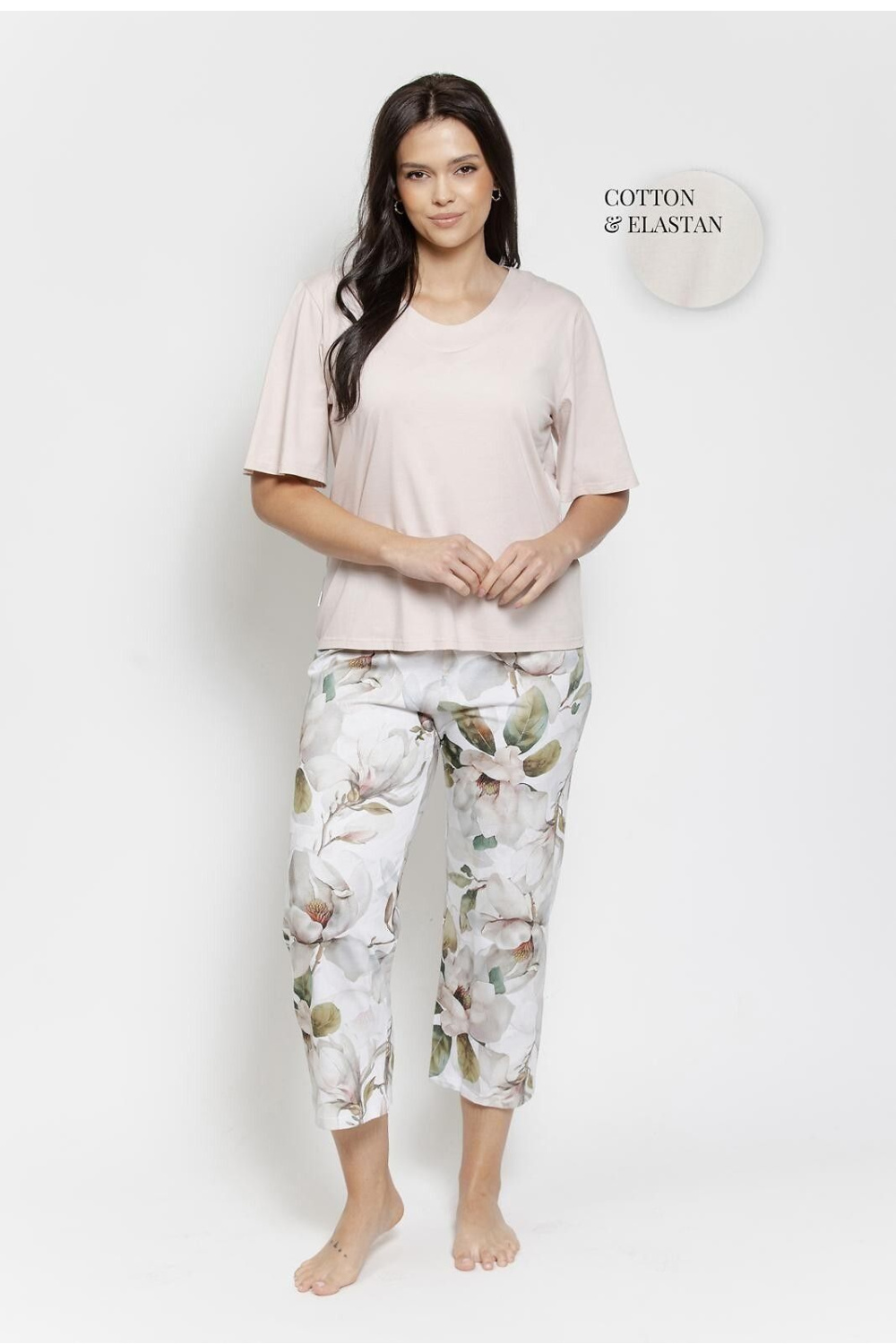 Piżama Damska Model Afrodyta 3567 Beige - Taro