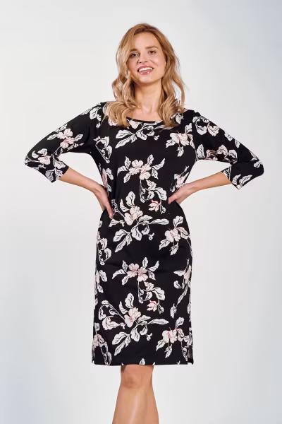 Koszulka nocna Koszula Nocna Model Charlotte 3233 Black - Taro — zdjęcie 1