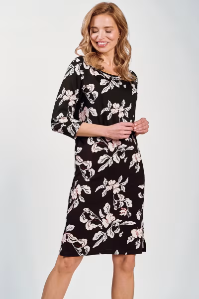 Koszulka nocna Koszula Nocna Model Charlotte 3233 Black - Taro — zdjęcie 2