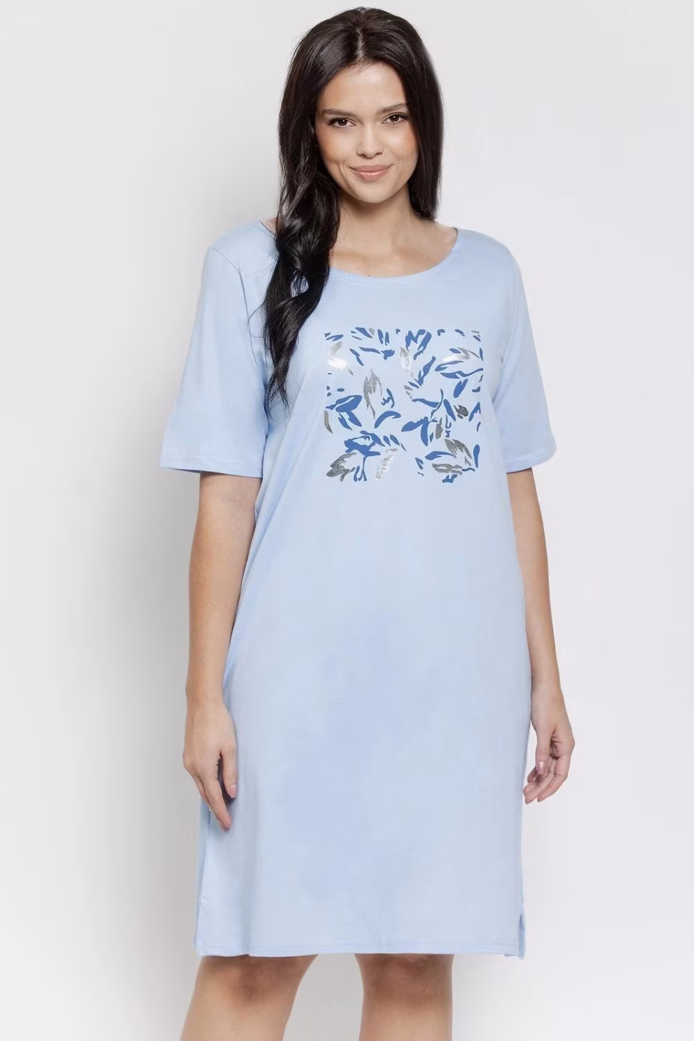 Koszulka nocna Koszula Nocna Model Valentina Maxi 3573 Blue - Taro