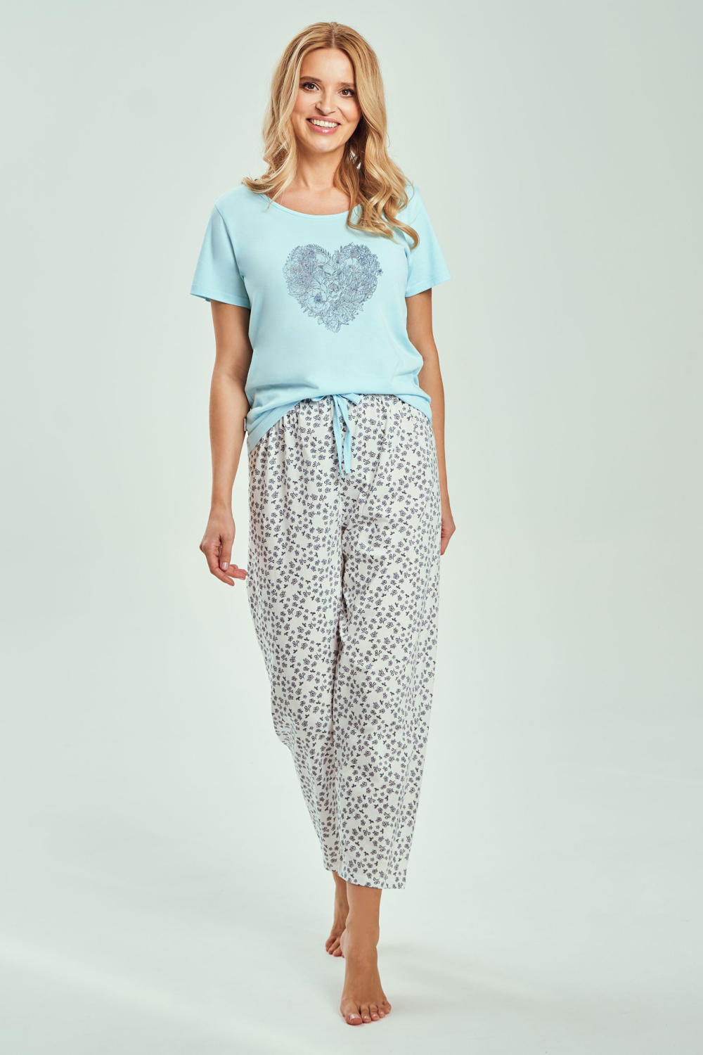 Piżama Damska Model Alessia 3513 Błękit - Taro