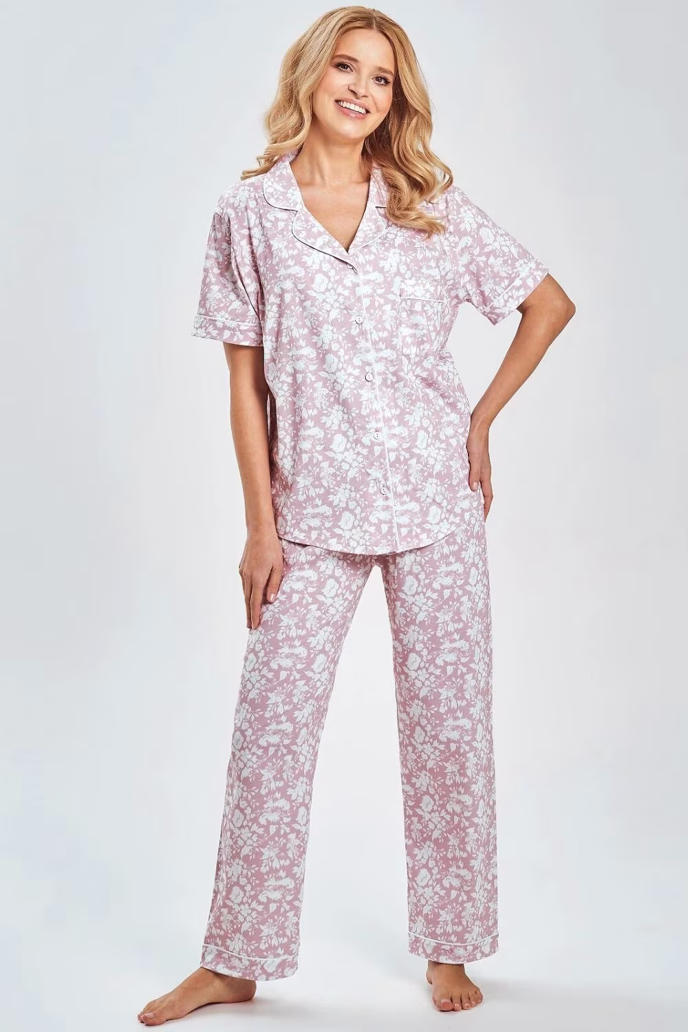 Piżama Damska Model Lora 3544 Powder Pink - Taro