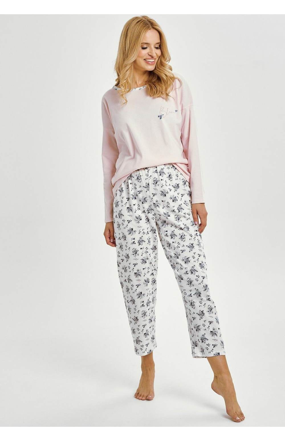 Piżama Damska Model Ella 3450 Light Pink - Taro