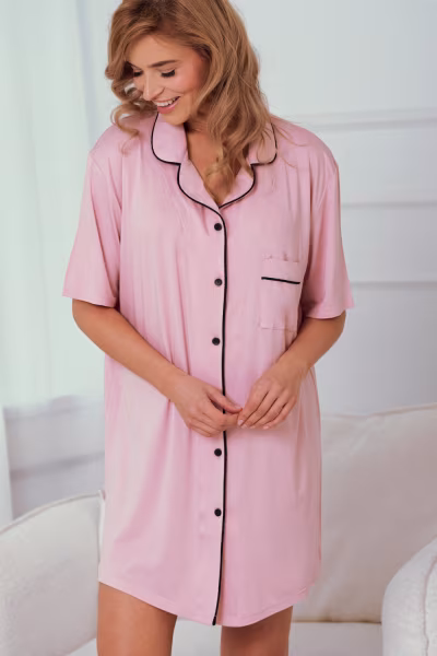 Koszulka nocna Koszula Nocna Model Freya 3357 Pink - Taro — zdjęcie 2